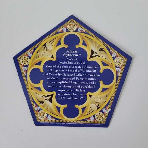 Harry Potter Chocolate Frog Hologram Card Salazar Slytherin Universal Studios - Picture 4 of 5